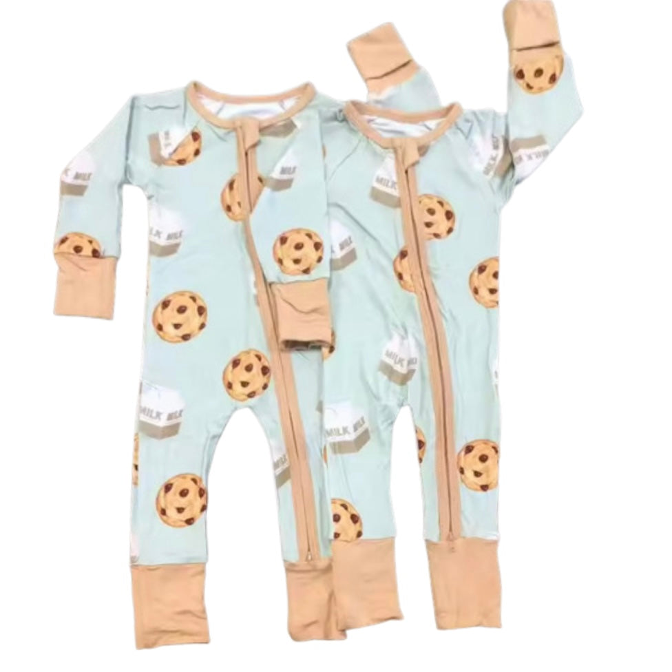 Baby halloween pajamas and onesies with seasonal prints