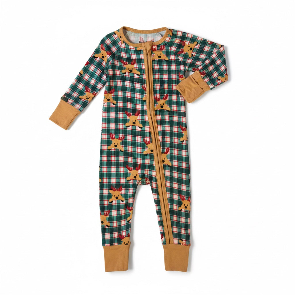Plaid Reindeer Onesie